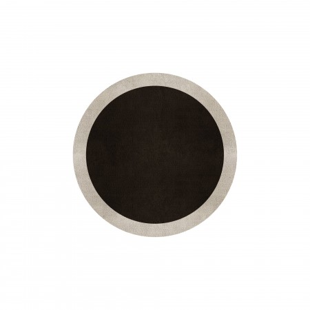 BORDER ATELIER DARK BROWN ROUND AREA RUG