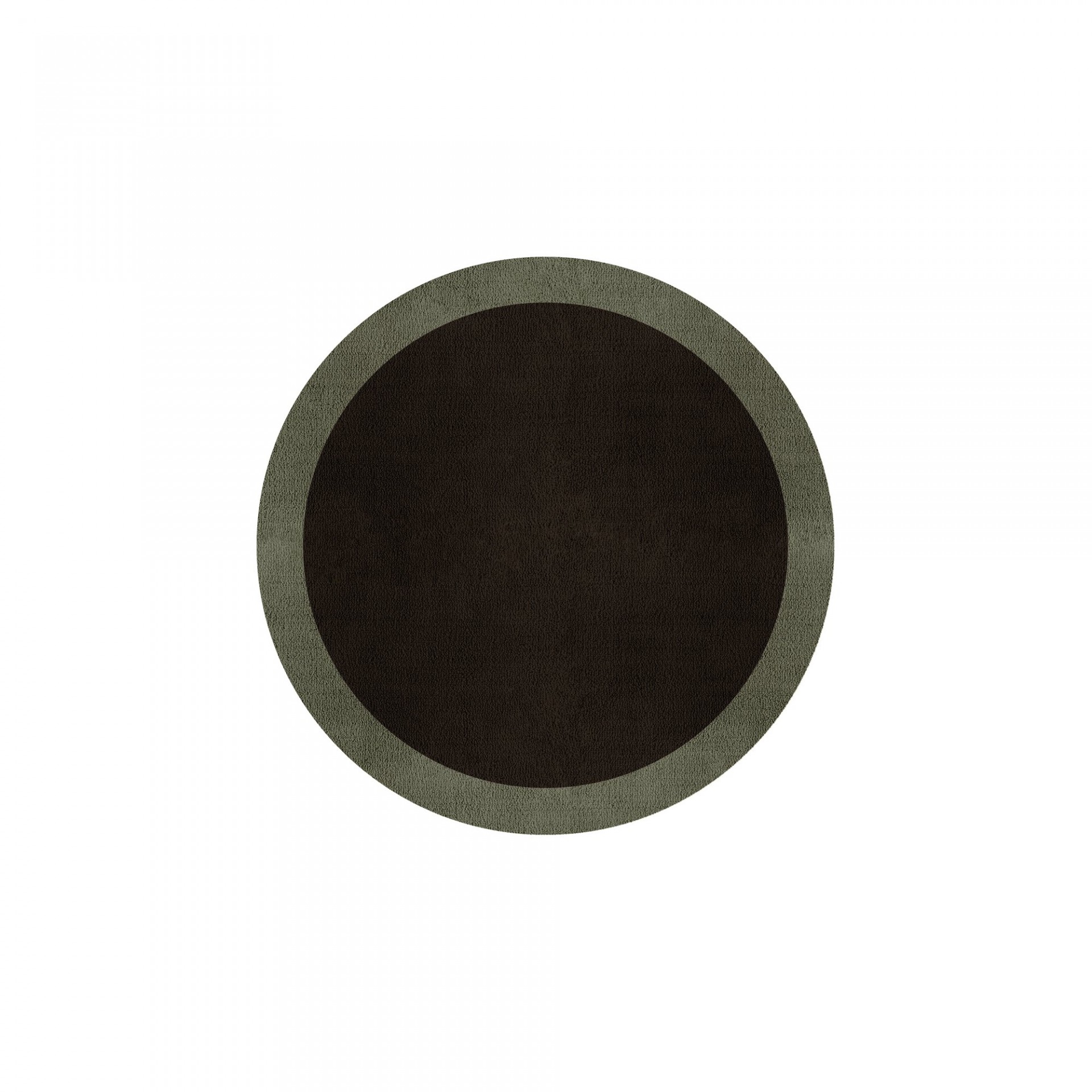 BORDER ATELIER DARK BROWN ROUND AREA RUG