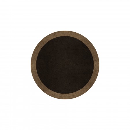 BORDER ATELIER DARK BROWN ROUND AREA RUG BORDER ATELIER DARK BROWN ROUND AREA RUG