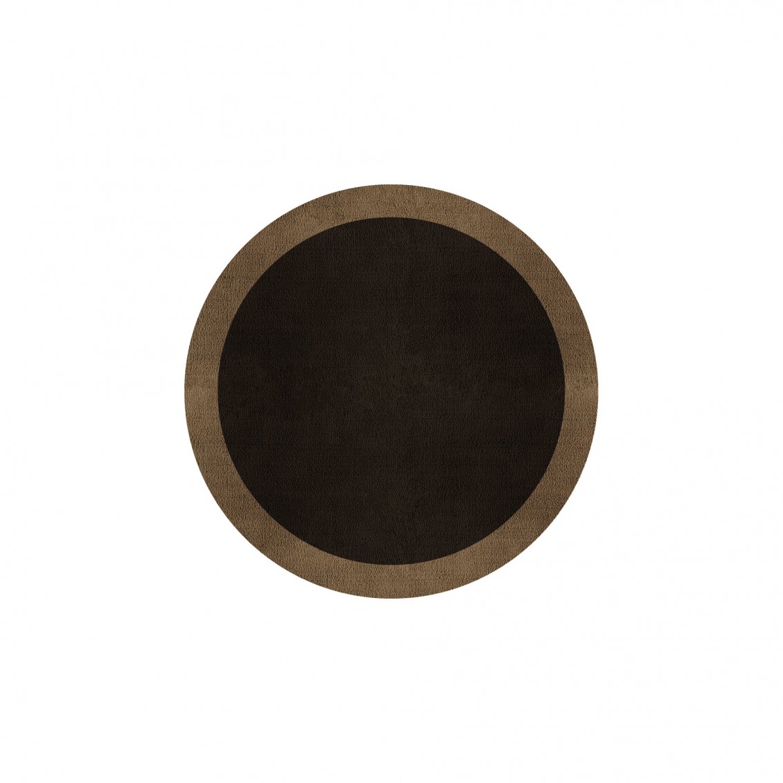 BORDER ATELIER DARK BROWN ROUND AREA RUG