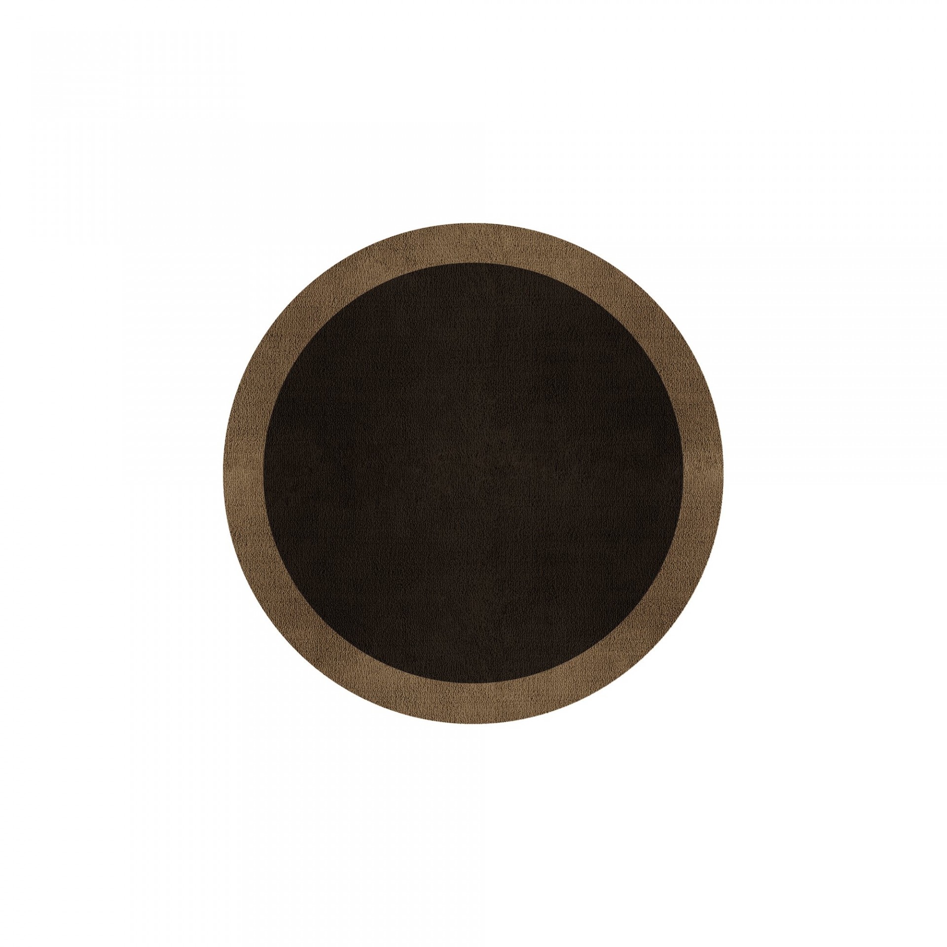BORDER ATELIER DARK BROWN ROUND AREA RUG