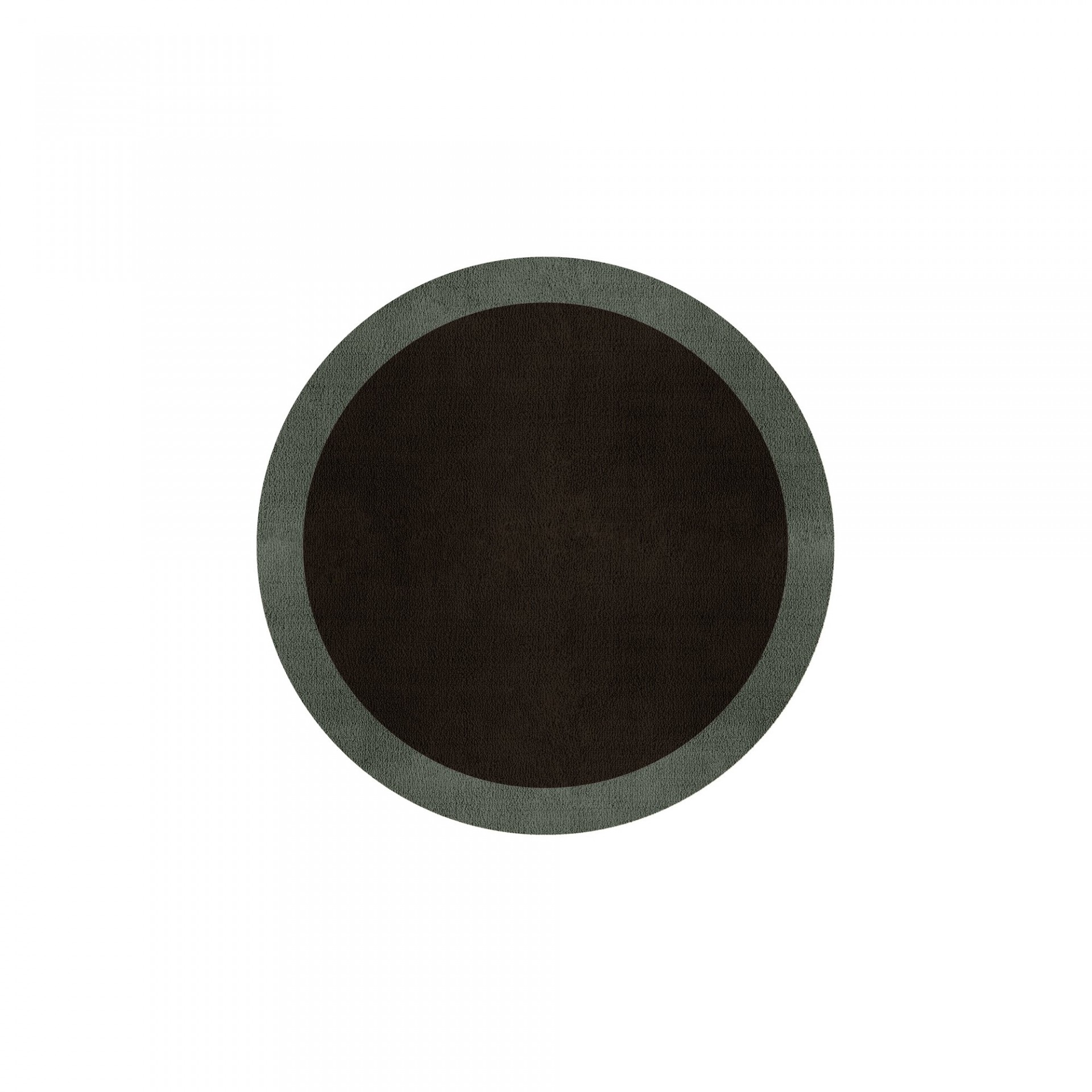 BORDER ATELIER DARK BROWN ROUND AREA RUG