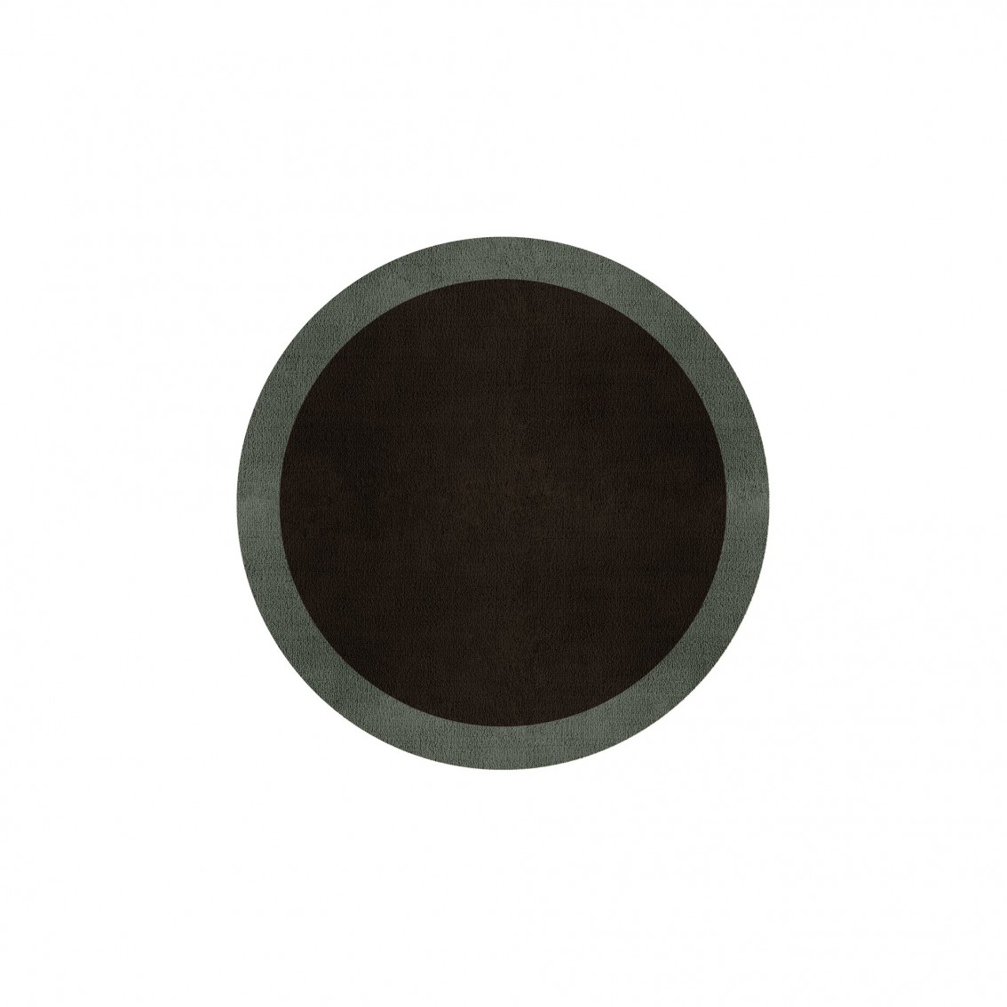 BORDER ATELIER DARK BROWN ROUND AREA RUG BORDER ATELIER DARK BROWN ROUND AREA RUG