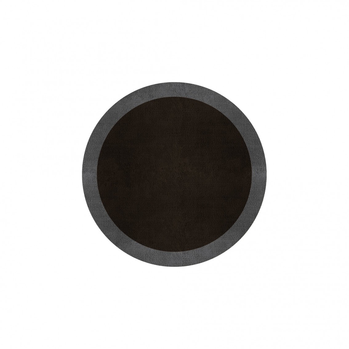 BORDER ATELIER DARK BROWN ROUND AREA RUG BORDER ATELIER DARK BROWN ROUND AREA RUG