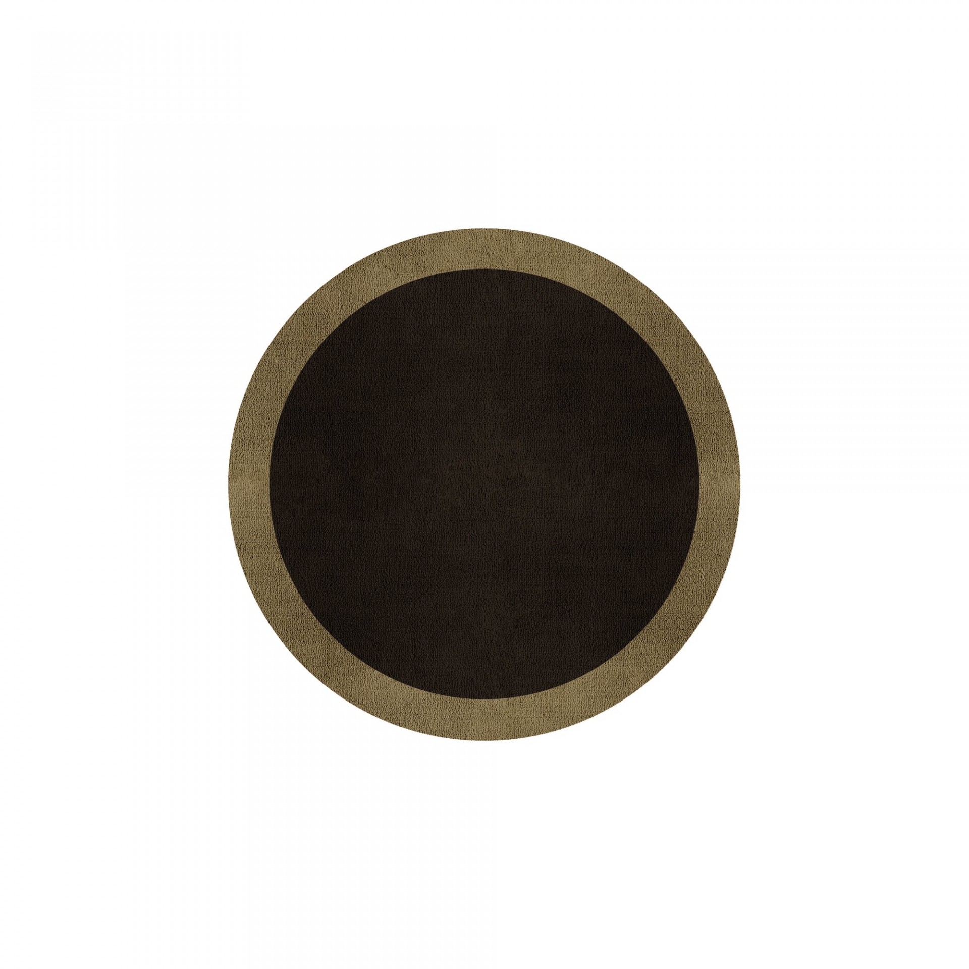 BORDER ATELIER DARK BROWN ROUND AREA RUG