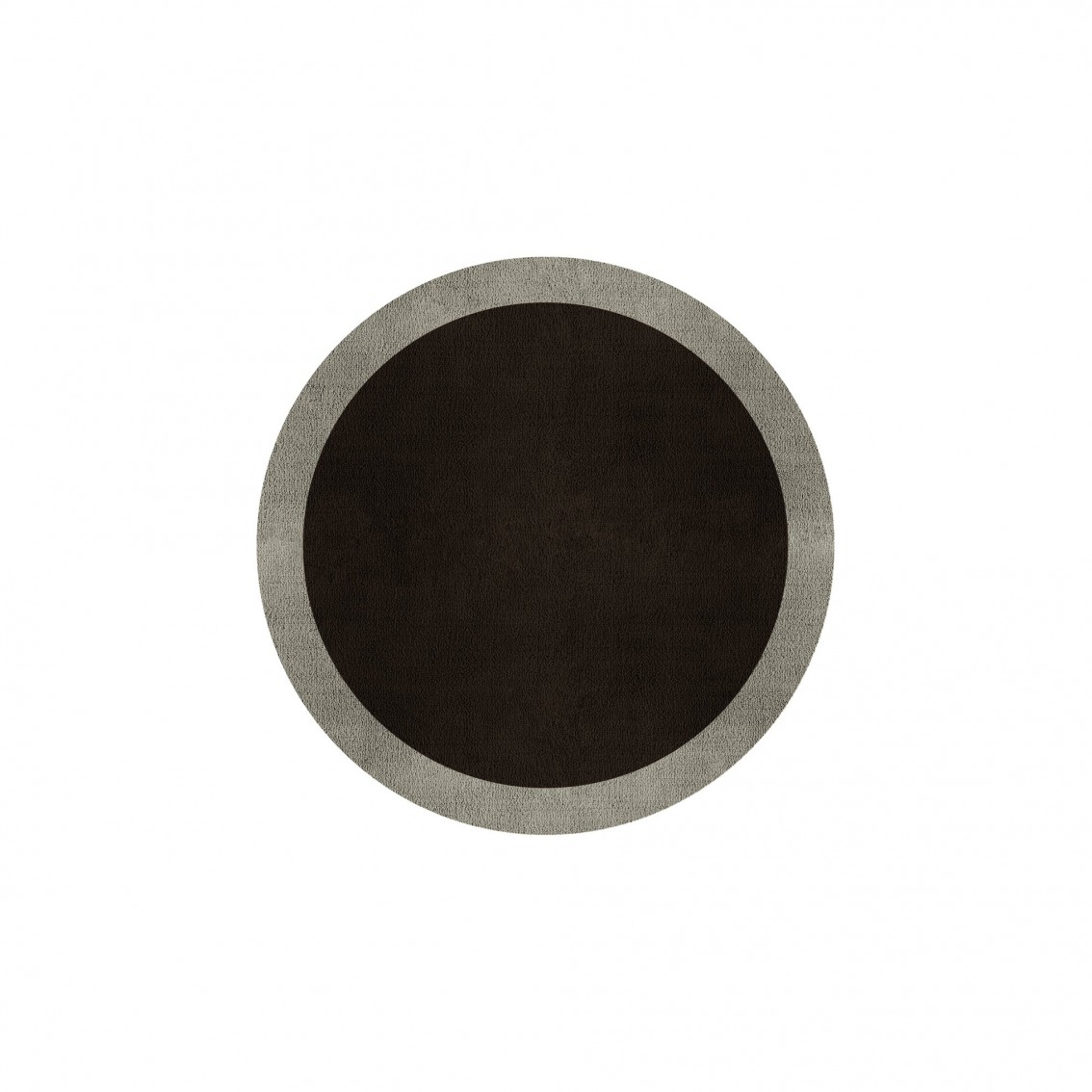 BORDER ATELIER DARK BROWN ROUND AREA RUG BORDER ATELIER DARK BROWN ROUND AREA RUG