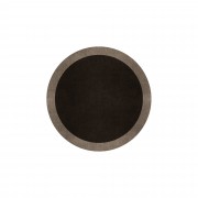 BORDER ATELIER DARK BROWN ROUND AREA RUG BORDER ATELIER DARK BROWN ROUND AREA RUG