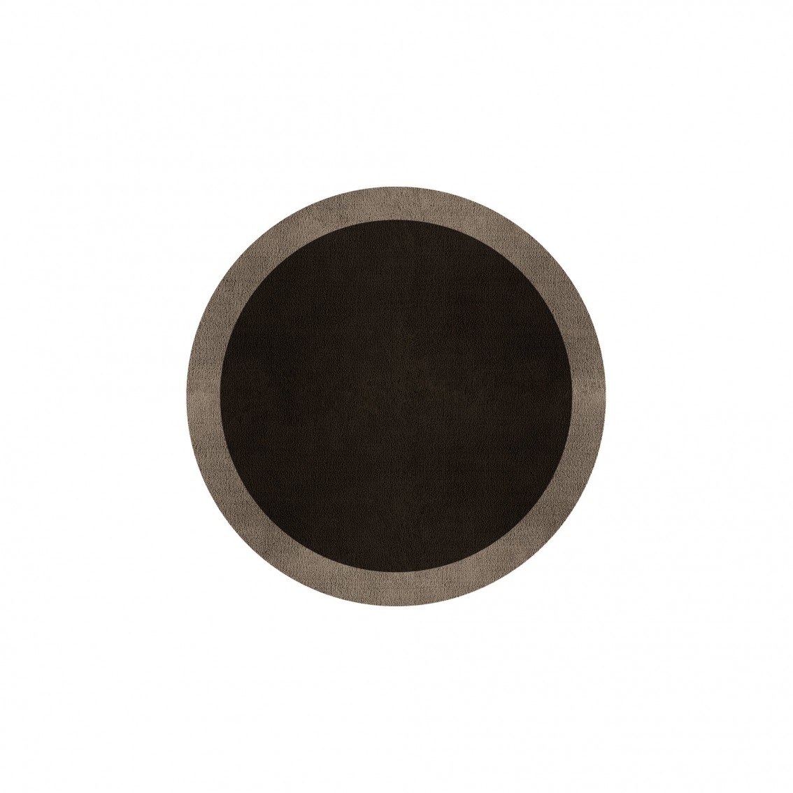 BORDER ATELIER DARK BROWN ROUND AREA RUG BORDER ATELIER DARK BROWN ROUND AREA RUG
