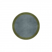 BORDER ATELIER DUSTY BLUE ROUND AREA RUG BORDER ATELIER DUSTY BLUE ROUND AREA RUG