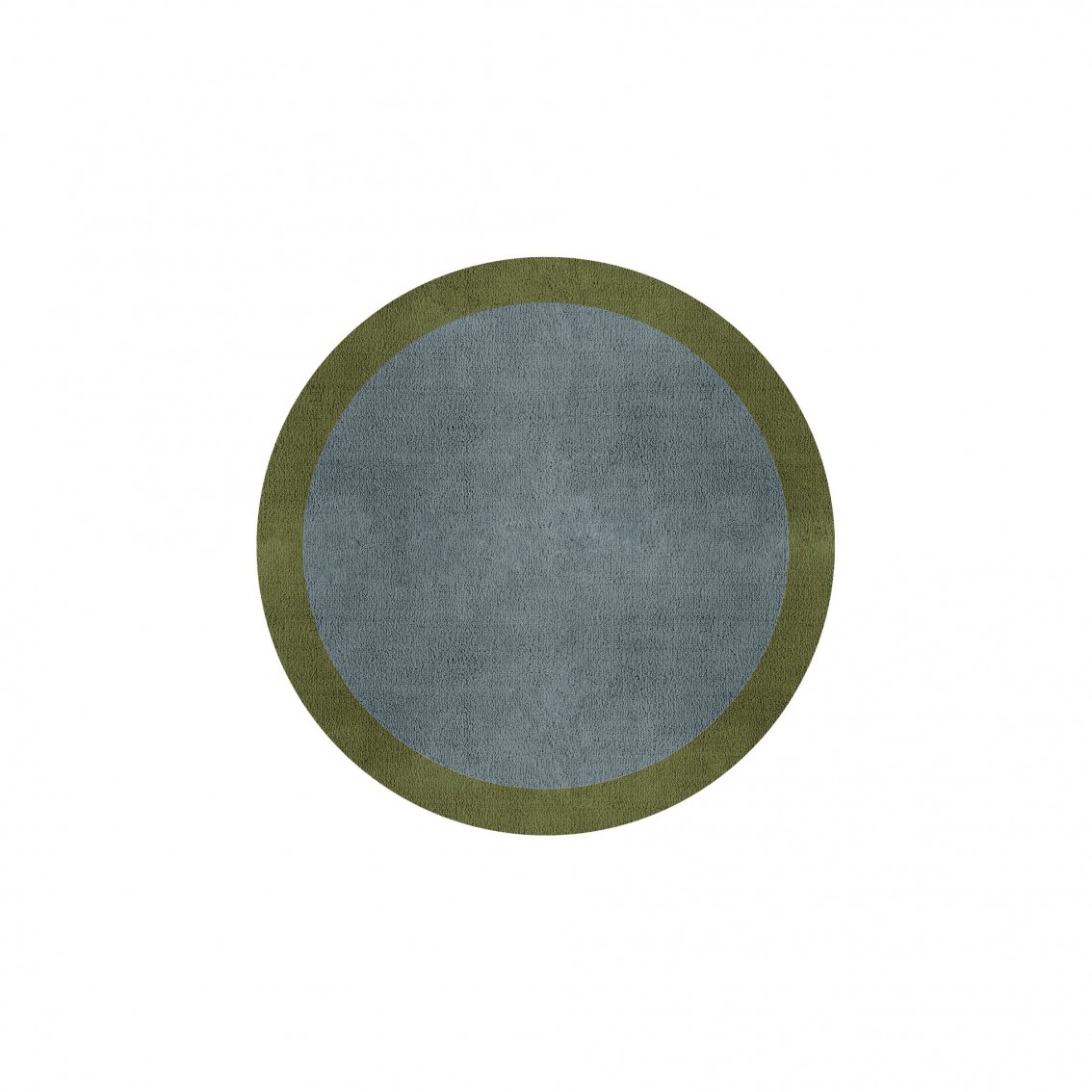 BORDER ATELIER DUSTY BLUE ROUND AREA RUG BORDER ATELIER DUSTY BLUE ROUND AREA RUG