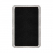 BORDER ATELIER BLACK ROUNDED EDGE AREA RUG