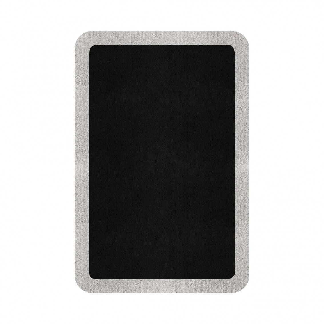 BORDER ATELIER BLACK ROUNDED EDGE AREA RUG