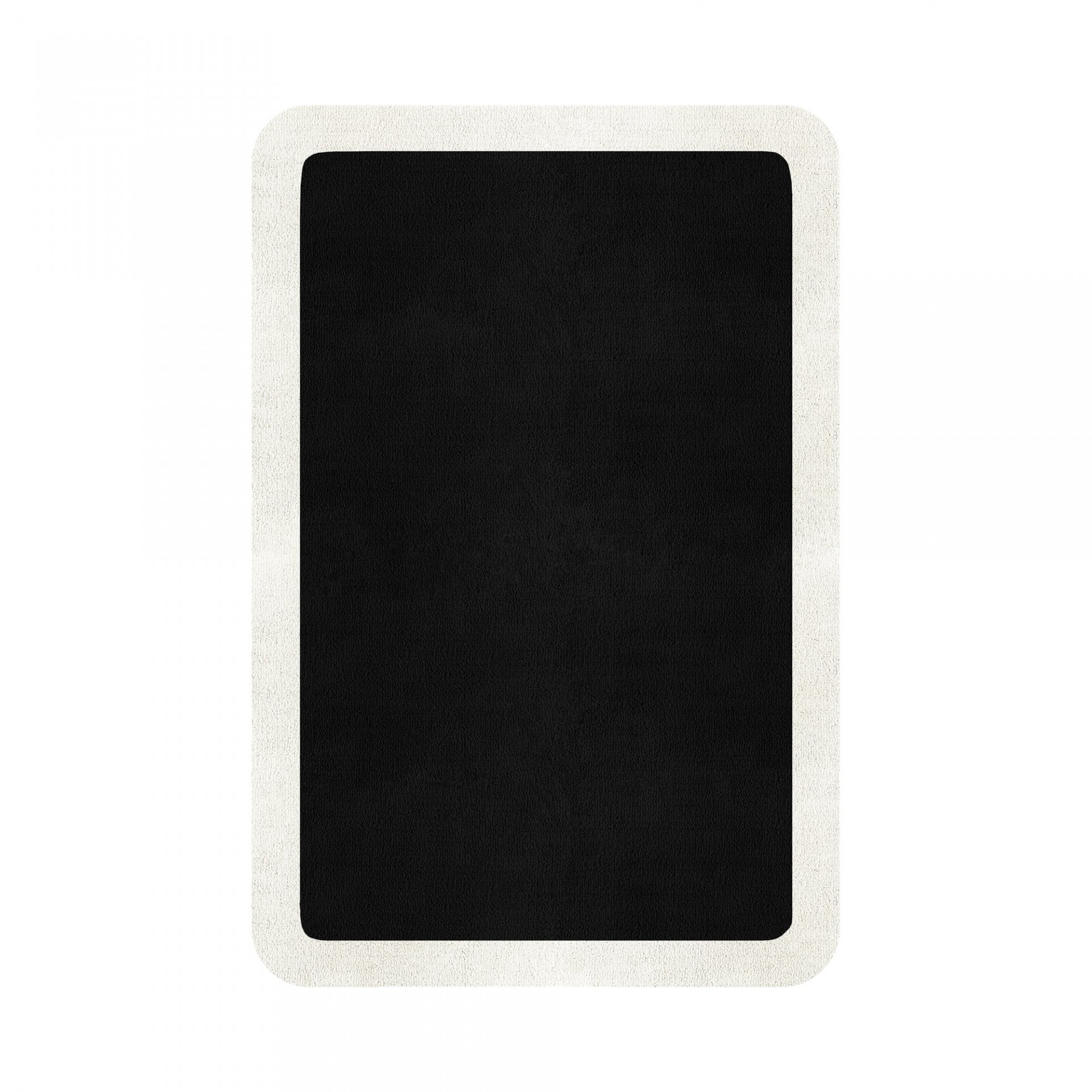 BORDER ATELIER BLACK ROUNDED EDGE AREA RUG