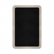 BORDER ATELIER BLACK ROUNDED EDGE AREA RUG