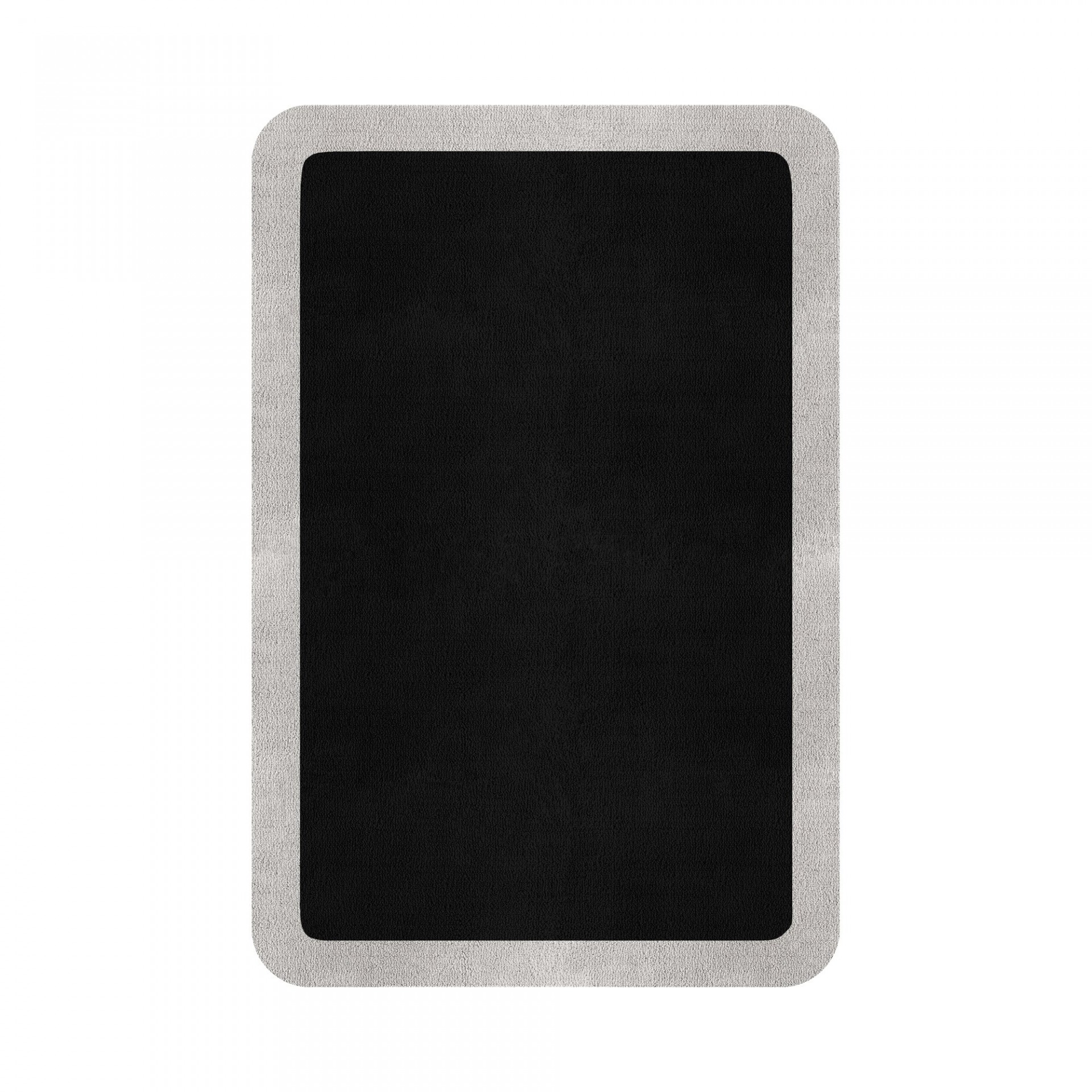 BORDER ATELIER BLACK ROUNDED EDGE AREA RUG