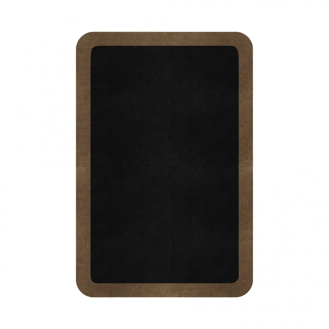 BORDER ATELIER BLACK ROUNDED EDGE AREA RUG