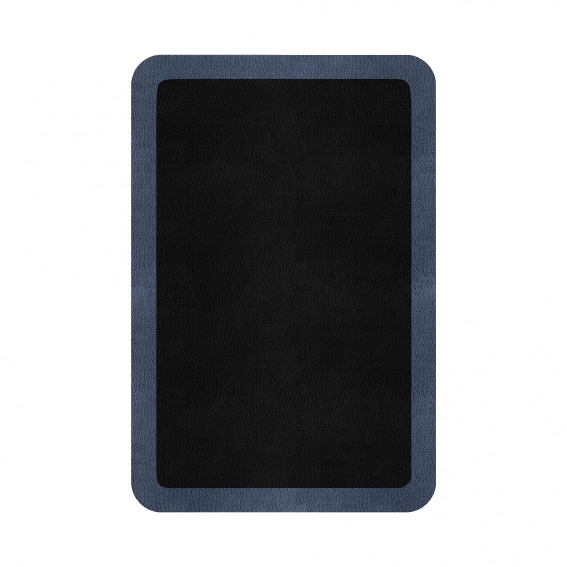 BORDER ATELIER BLACK ROUNDED EDGE AREA RUG BORDER ATELIER BLACK ROUNDED EDGE AREA RUG