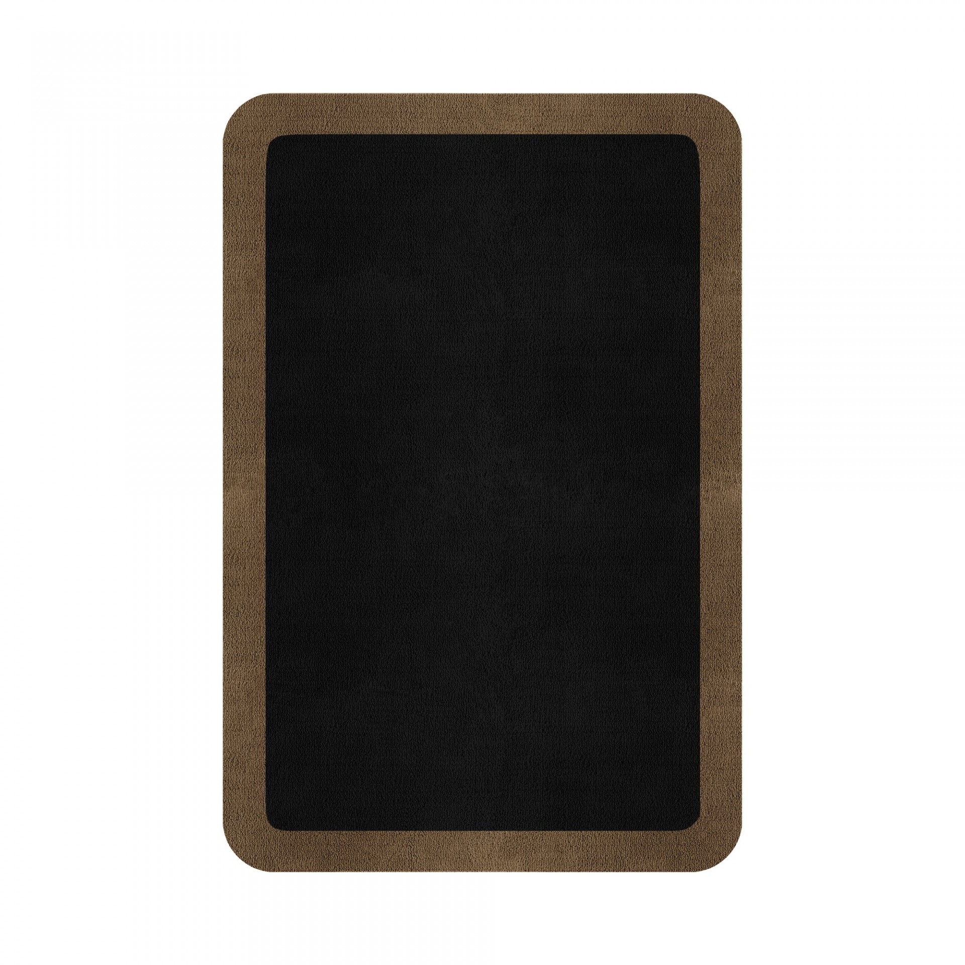 BORDER ATELIER BLACK ROUNDED EDGE AREA RUG