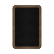 BORDER ATELIER BLACK ROUNDED EDGE AREA RUG