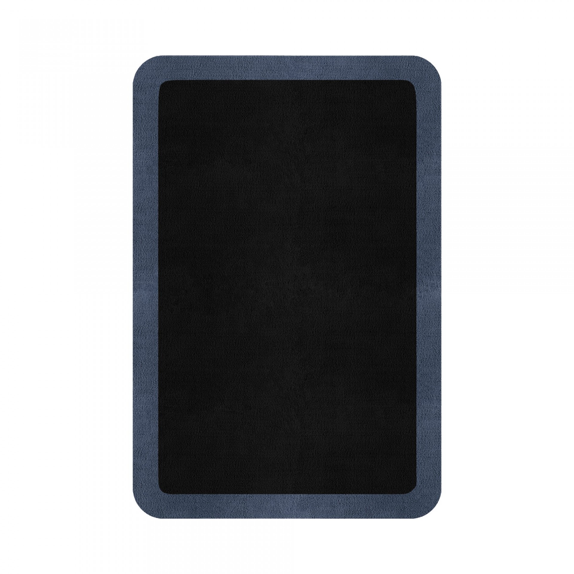 BORDER ATELIER BLACK ROUNDED EDGE AREA RUG