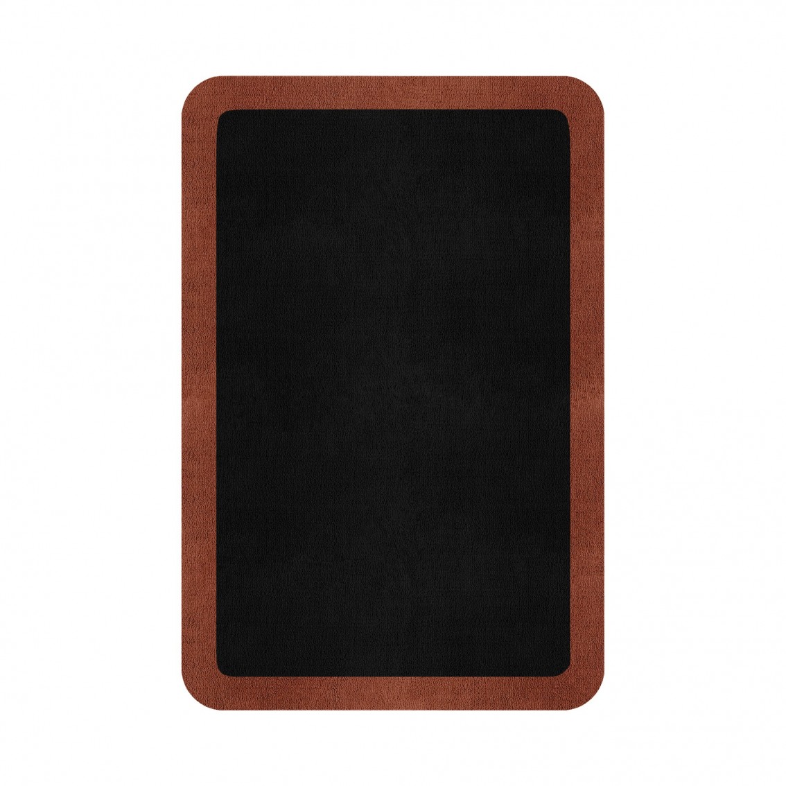 BORDER ATELIER BLACK ROUNDED EDGE AREA RUG