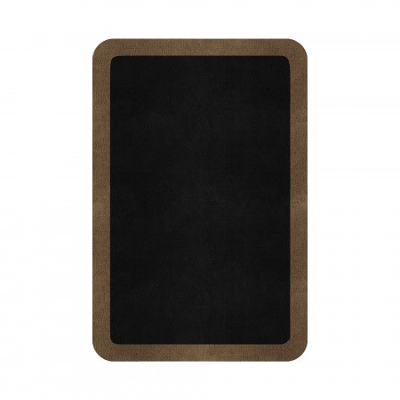 BORDER ATELIER BLACK ROUNDED EDGE AREA RUG BORDER ATELIER BLACK ROUNDED EDGE AREA RUG
