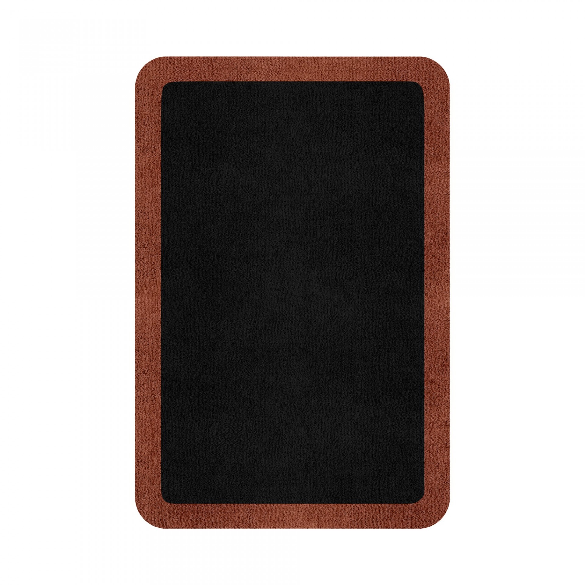 BORDER ATELIER BLACK ROUNDED EDGE AREA RUG