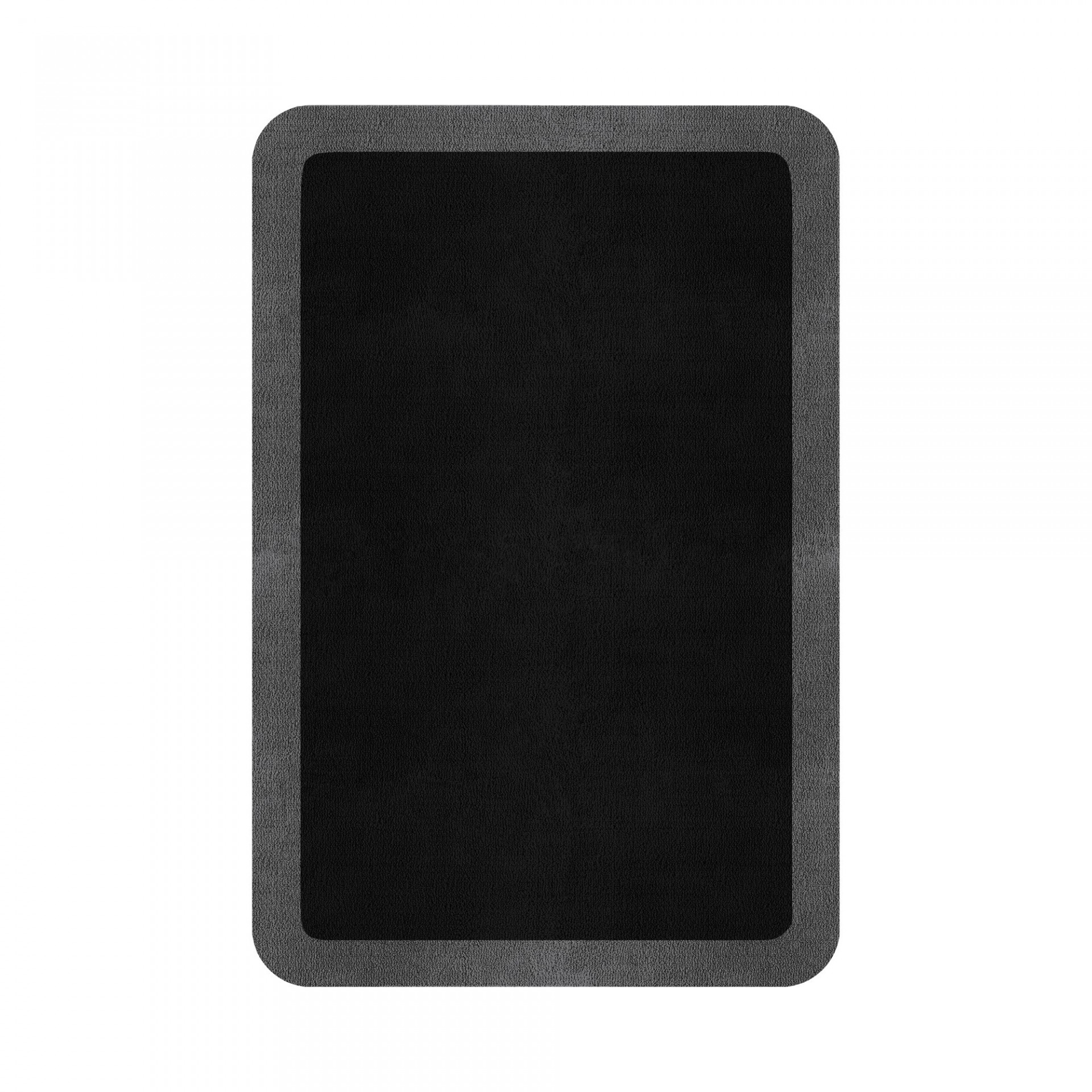 BORDER ATELIER BLACK ROUNDED EDGE AREA RUG