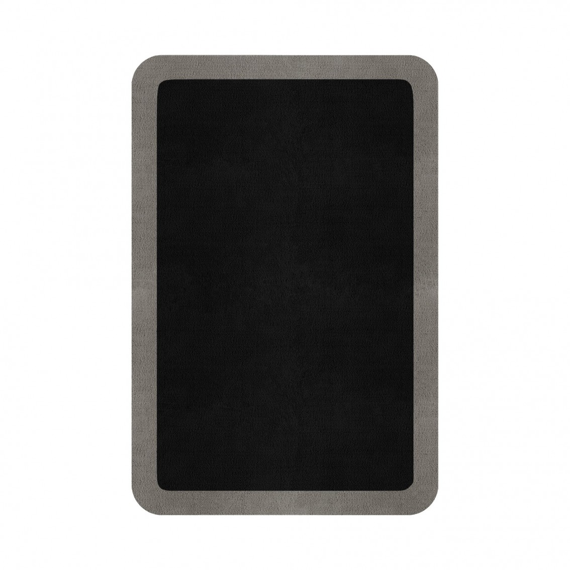 BORDER ATELIER BLACK ROUNDED EDGE AREA RUG