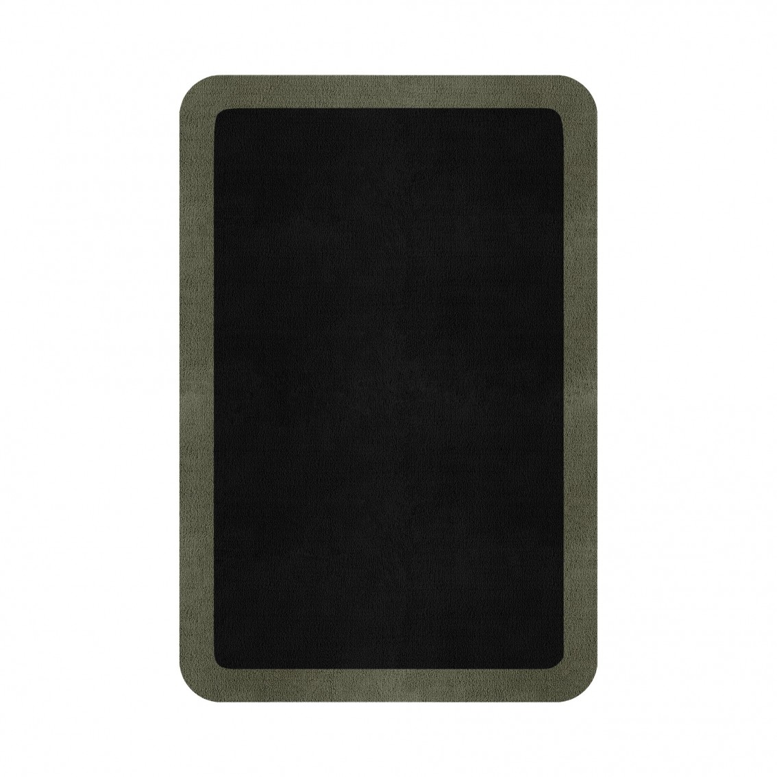 BORDER ATELIER BLACK ROUNDED EDGE AREA RUG BORDER ATELIER BLACK ROUNDED EDGE AREA RUG