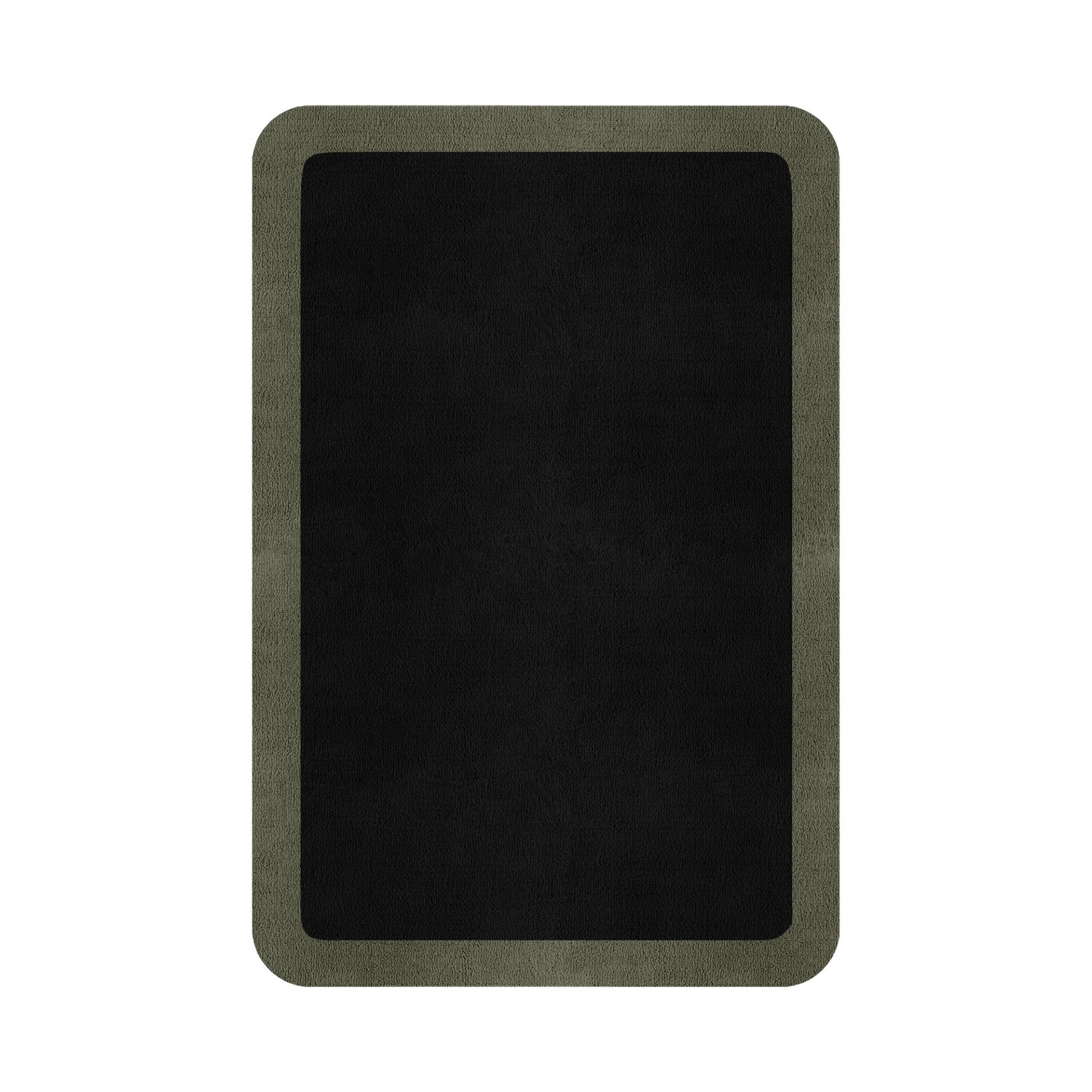 BORDER ATELIER BLACK ROUNDED EDGE AREA RUG