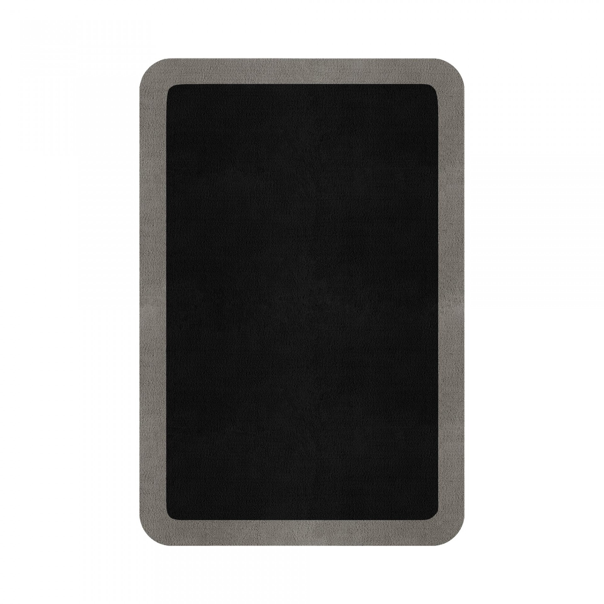 BORDER ATELIER BLACK ROUNDED EDGE AREA RUG