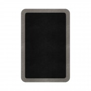 BORDER ATELIER BLACK ROUNDED EDGE AREA RUG