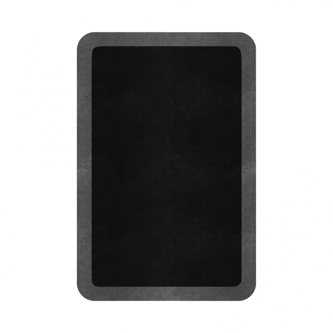 BORDER ATELIER BLACK ROUNDED EDGE AREA RUG