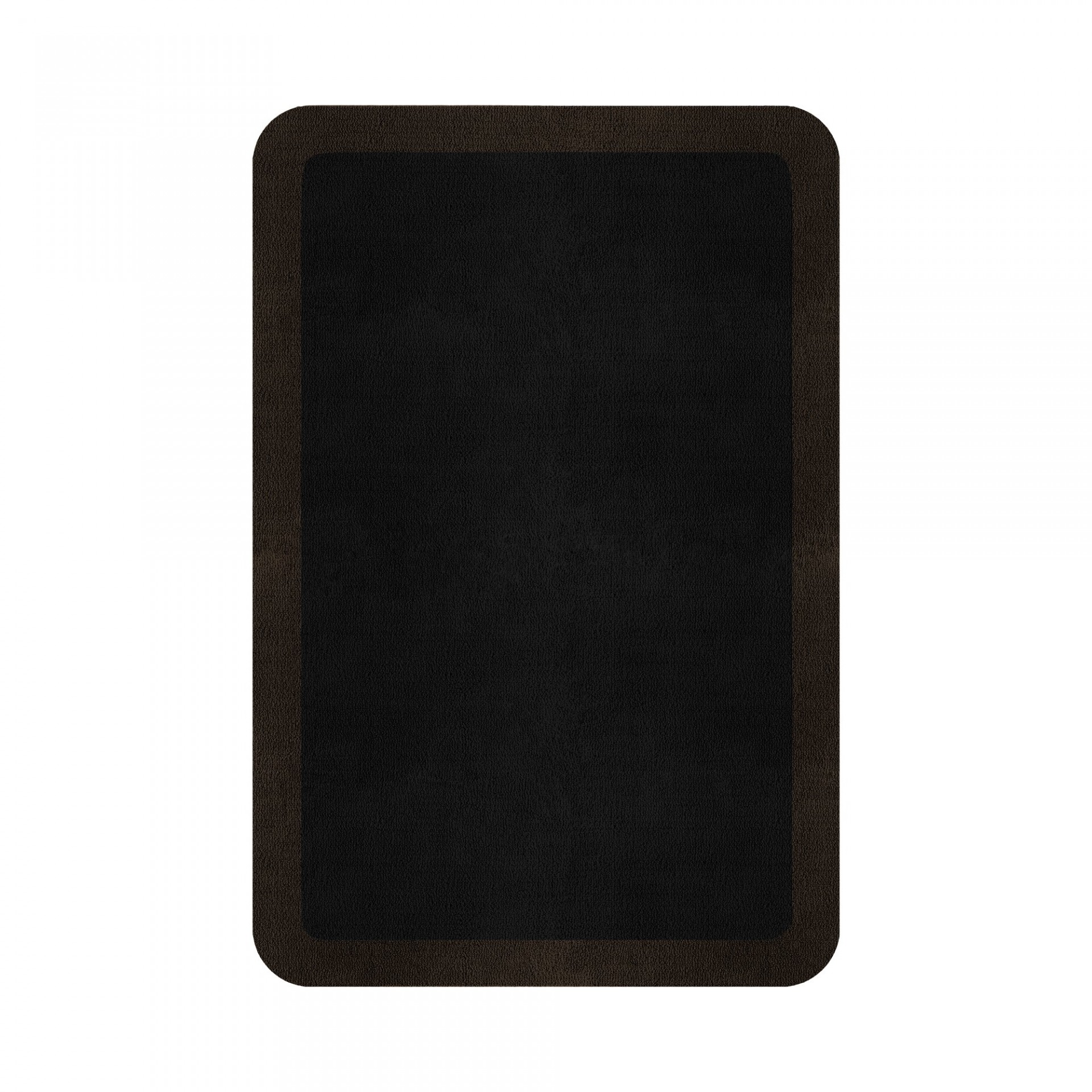 BORDER ATELIER BLACK ROUNDED EDGE AREA RUG