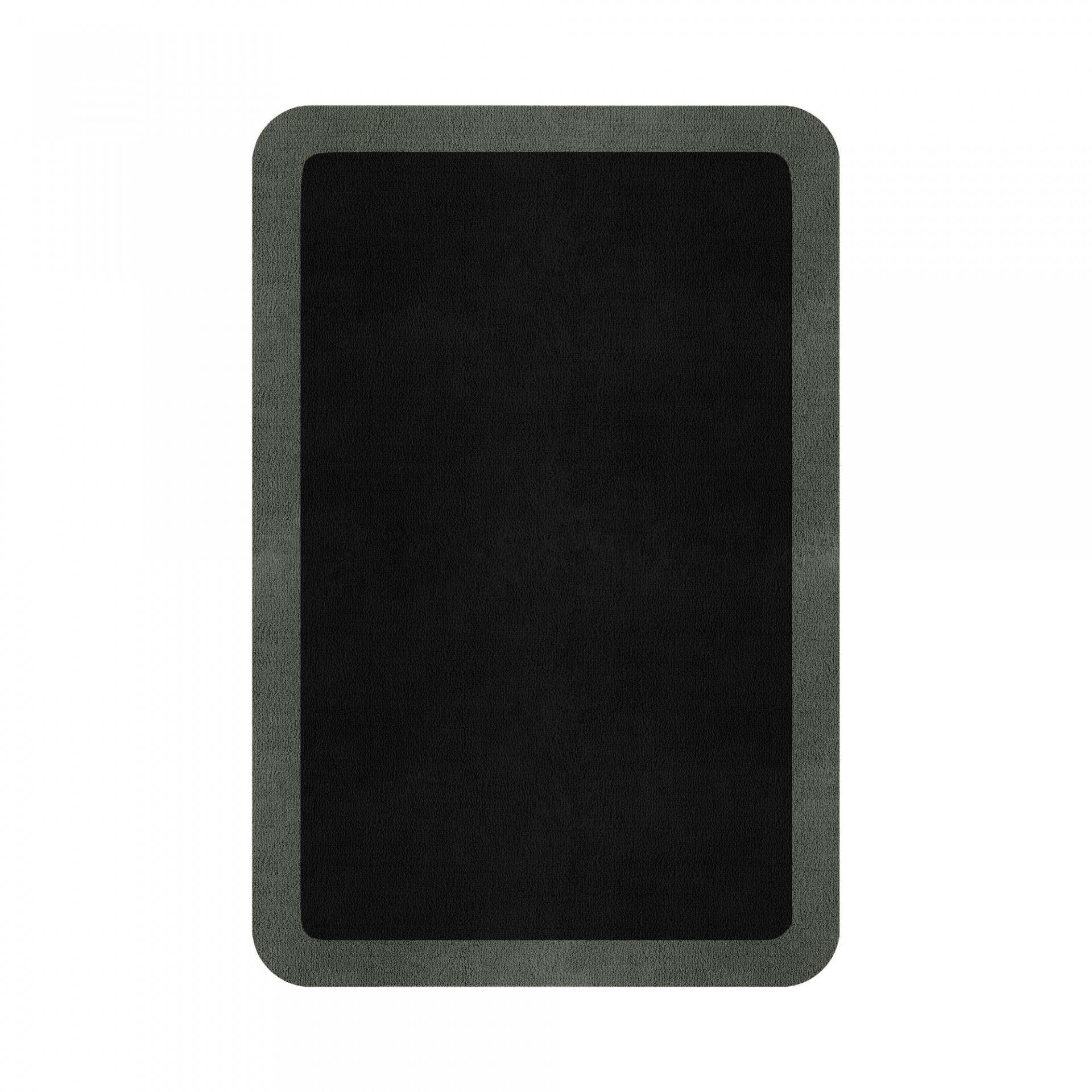 BORDER ATELIER BLACK ROUNDED EDGE AREA RUG