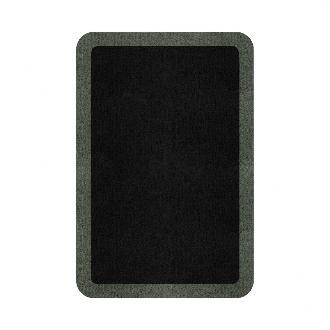BORDER ATELIER BLACK ROUNDED EDGE AREA RUG