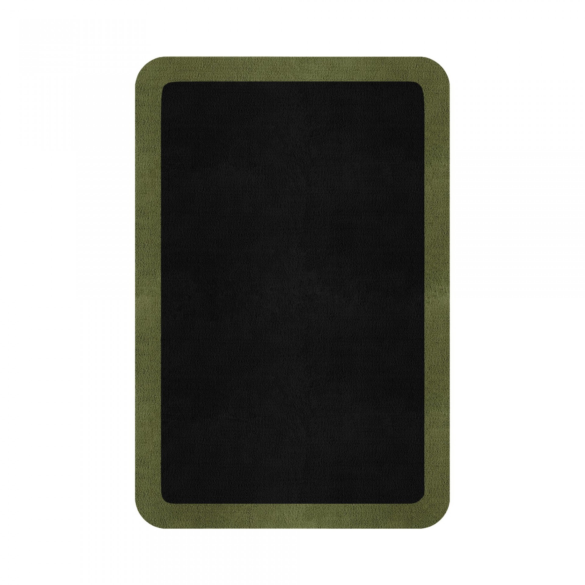 BORDER ATELIER BLACK ROUNDED EDGE AREA RUG