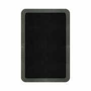 BORDER ATELIER BLACK ROUNDED EDGE AREA RUG