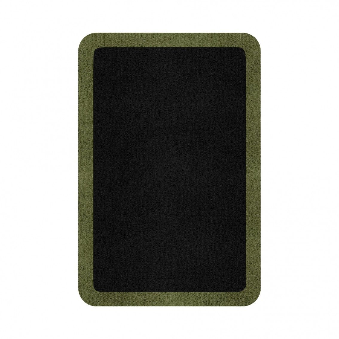 BORDER ATELIER BLACK ROUNDED EDGE AREA RUG BORDER ATELIER BLACK ROUNDED EDGE AREA RUG