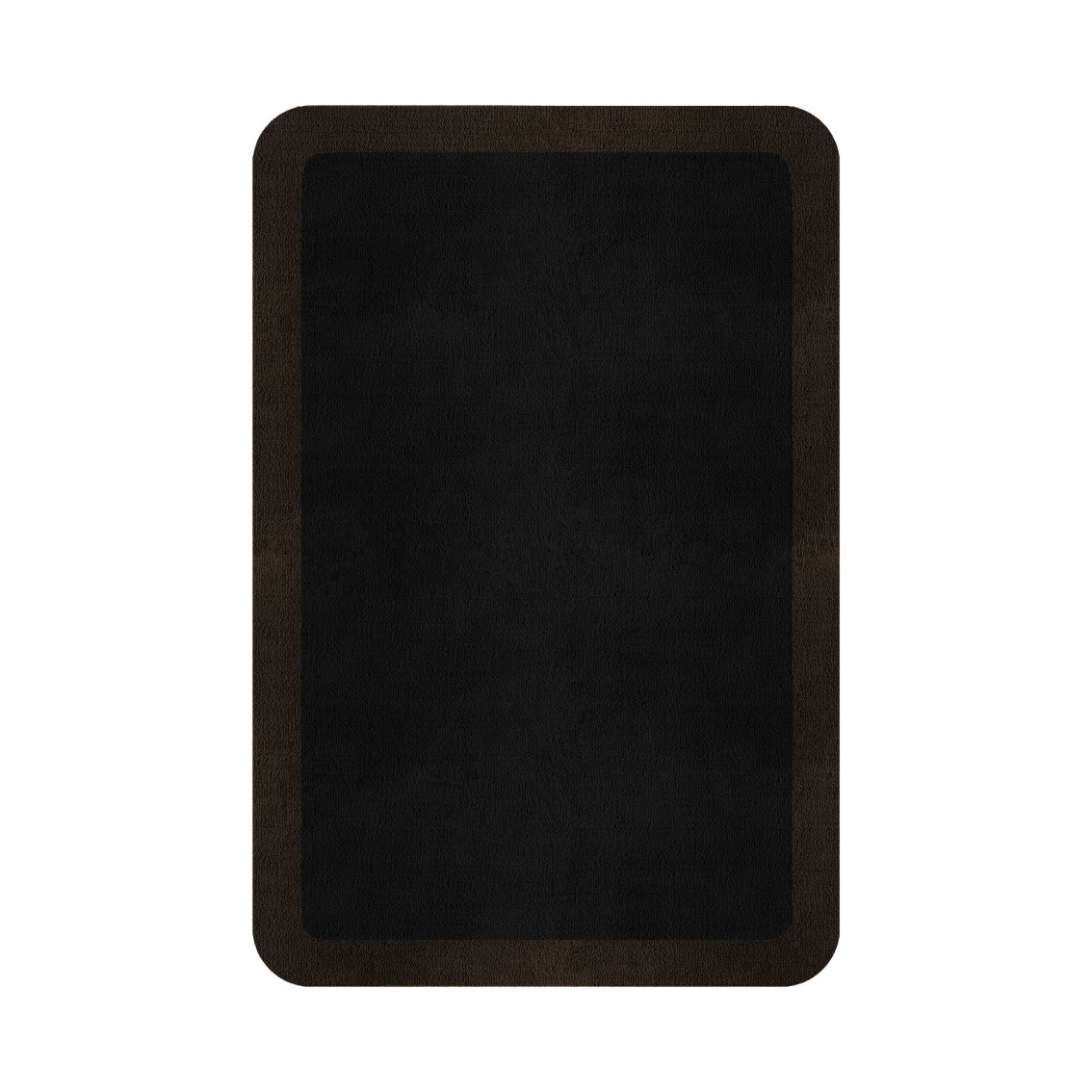 BORDER ATELIER BLACK ROUNDED EDGE AREA RUG BORDER ATELIER BLACK ROUNDED EDGE AREA RUG