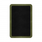 BORDER ATELIER BLACK ROUNDED EDGE AREA RUG BORDER ATELIER BLACK ROUNDED EDGE AREA RUG