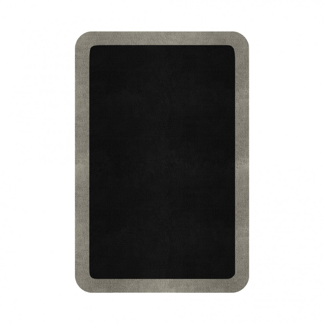 BORDER ATELIER BLACK ROUNDED EDGE AREA RUG