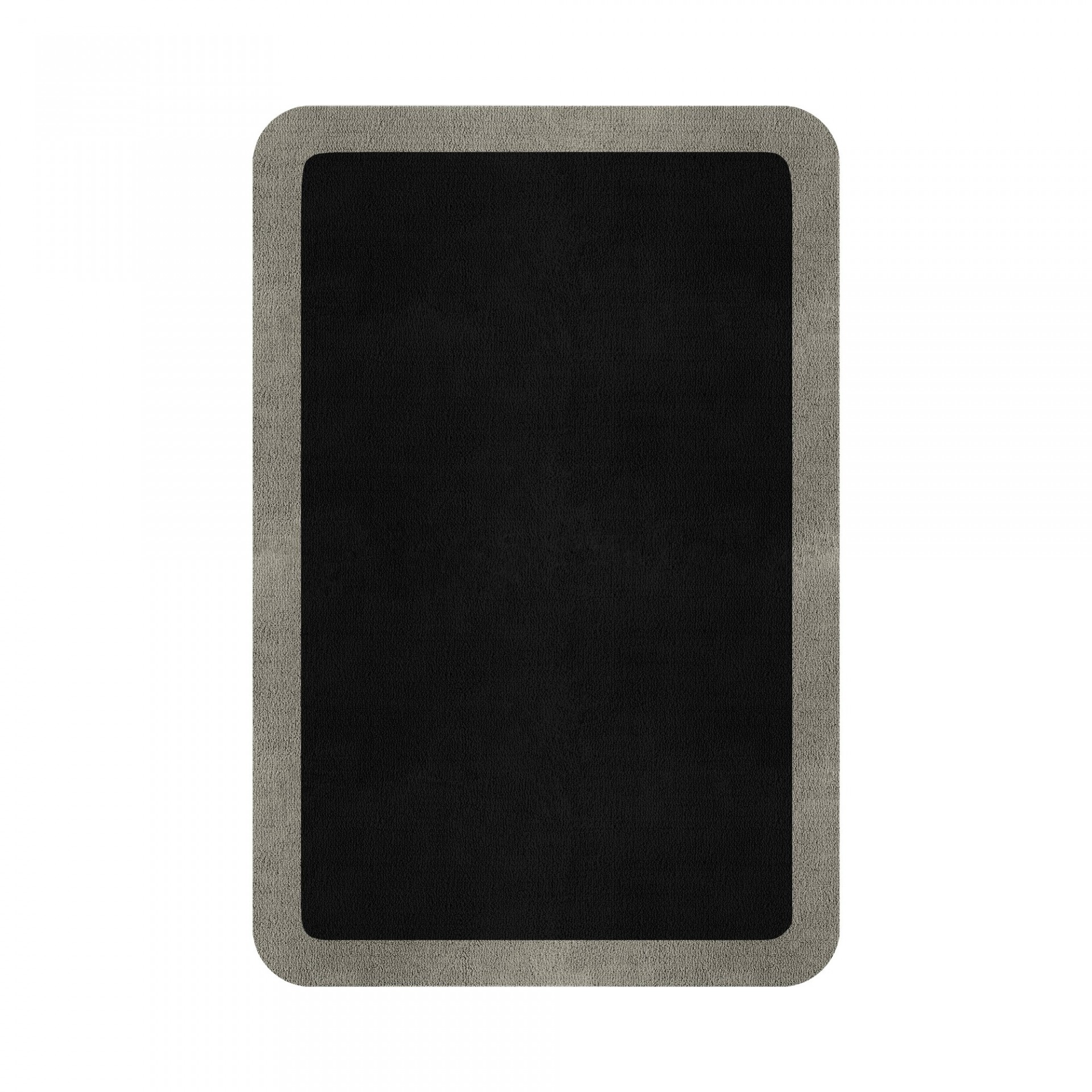 BORDER ATELIER BLACK ROUNDED EDGE AREA RUG