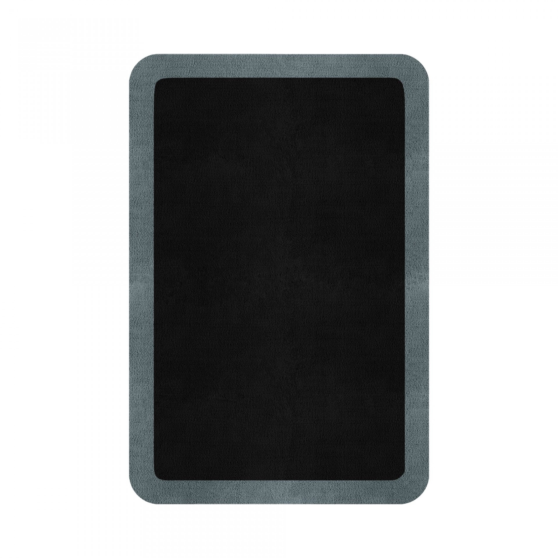 BORDER ATELIER BLACK ROUNDED EDGE AREA RUG