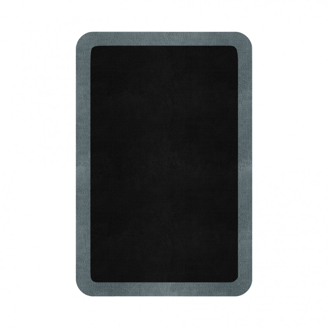 BORDER ATELIER BLACK ROUNDED EDGE AREA RUG BORDER ATELIER BLACK ROUNDED EDGE AREA RUG