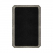 BORDER ATELIER BLACK ROUNDED EDGE AREA RUG