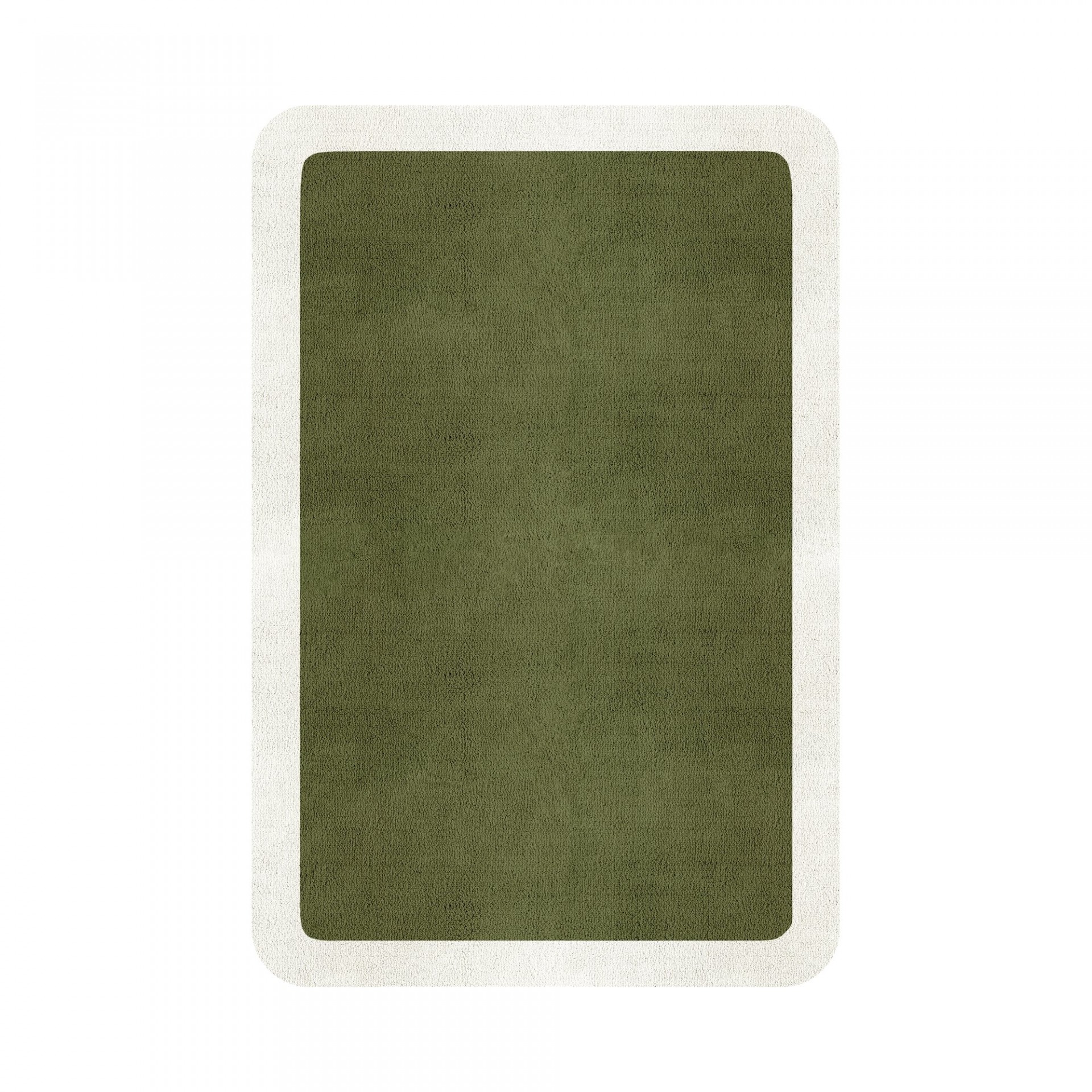 BORDER ATELIER FRESH OLIVE ROUNDED EDGE AREA RUG