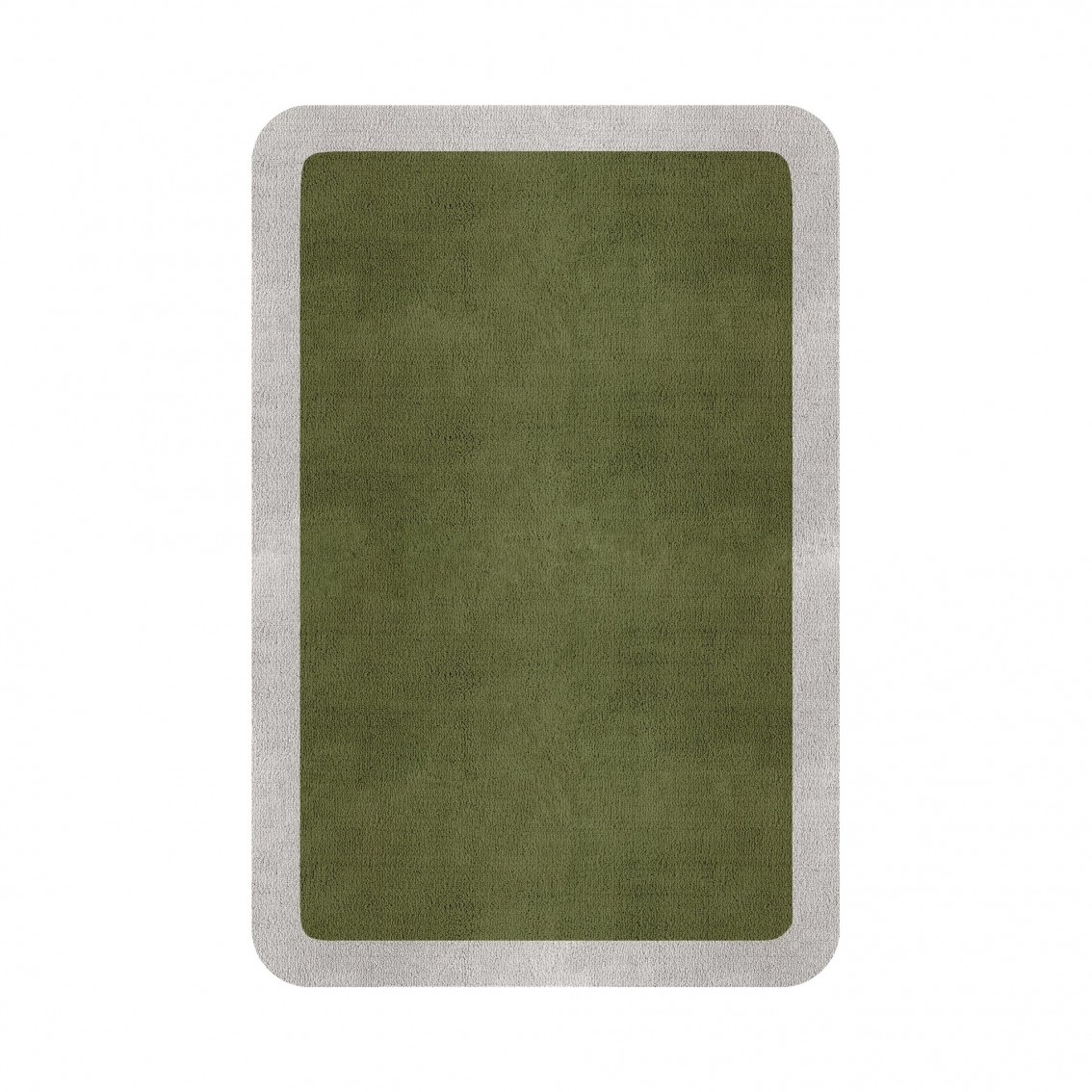 BORDER ATELIER FRESH OLIVE ROUNDED EDGE AREA RUG