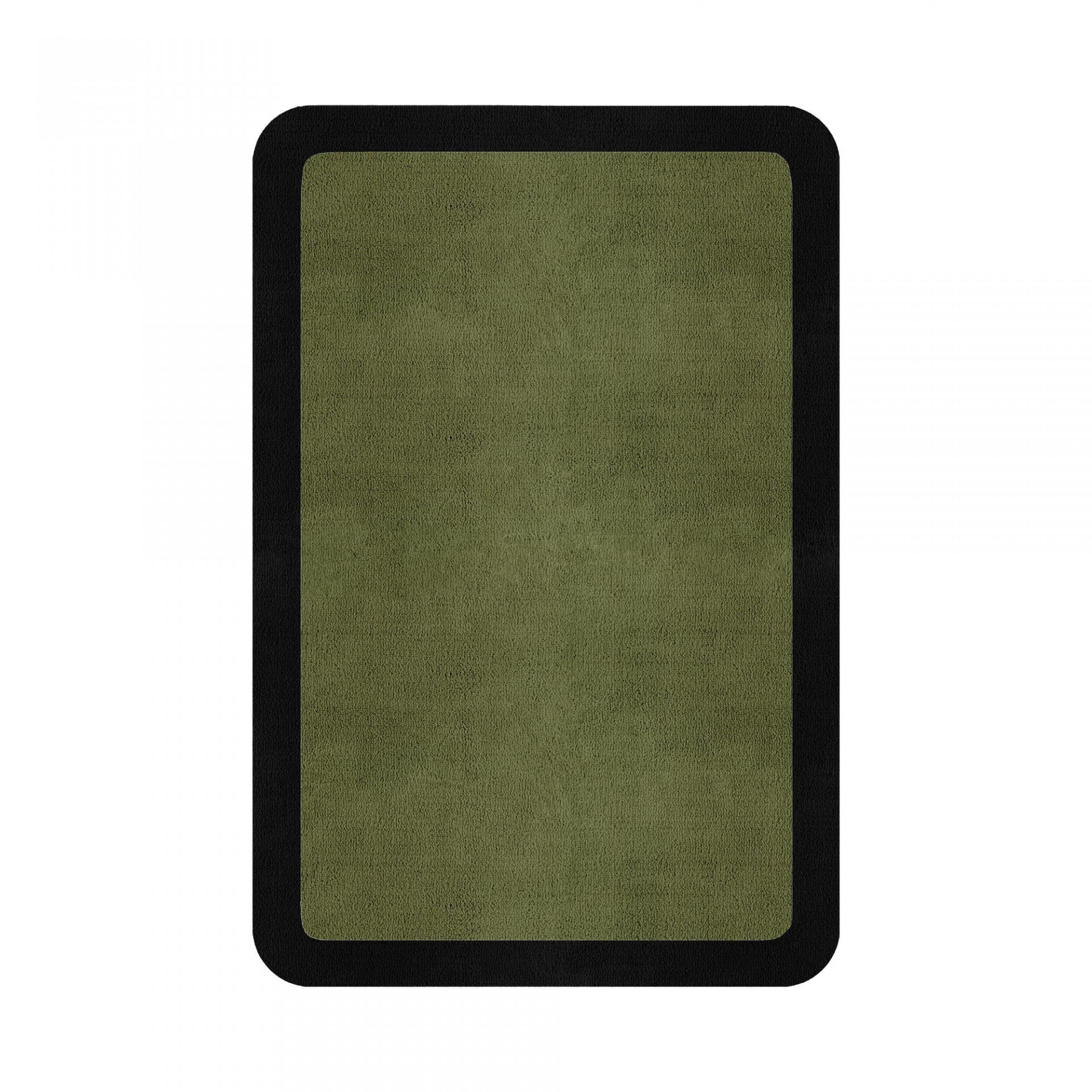 BORDER ATELIER FRESH OLIVE ROUNDED EDGE AREA RUG